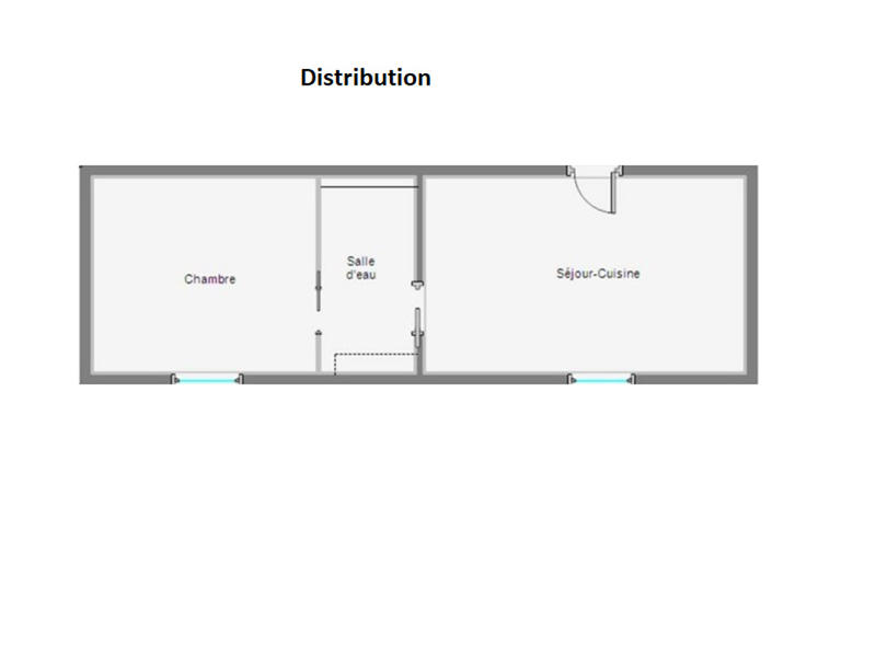 Appartement - 26 m² - 2 pièces