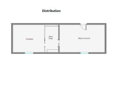 Appartement - 26 m² - 2 pièces
