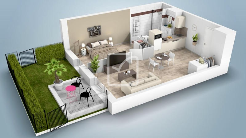 Appartement - 34 m² - 1 pièce