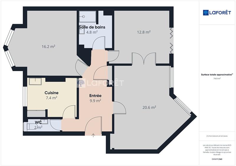 Appartement - 75 m² - 75 pièces