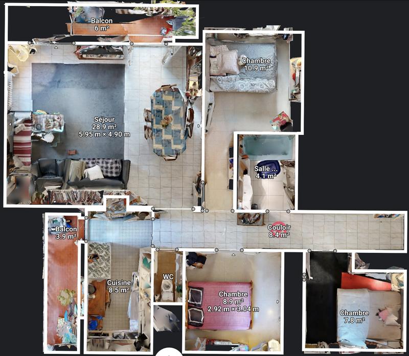 Appartement - 85 m² - 5 pièces