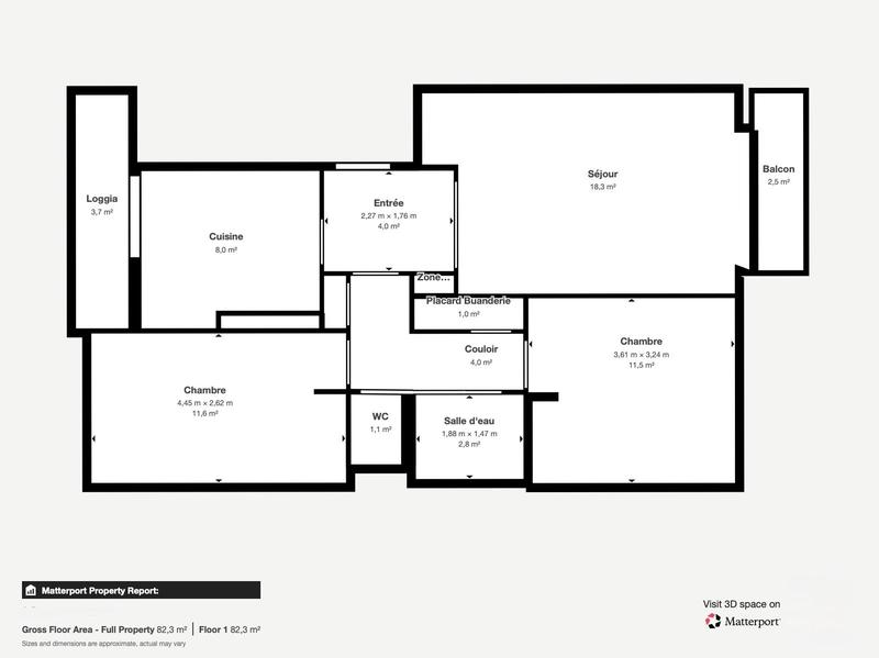 Appartement - 66 m² - 3 pièces
