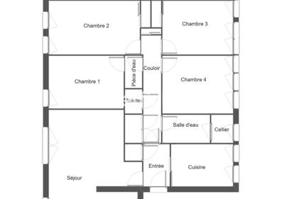 Appartement - 100 m² - 5 pièces