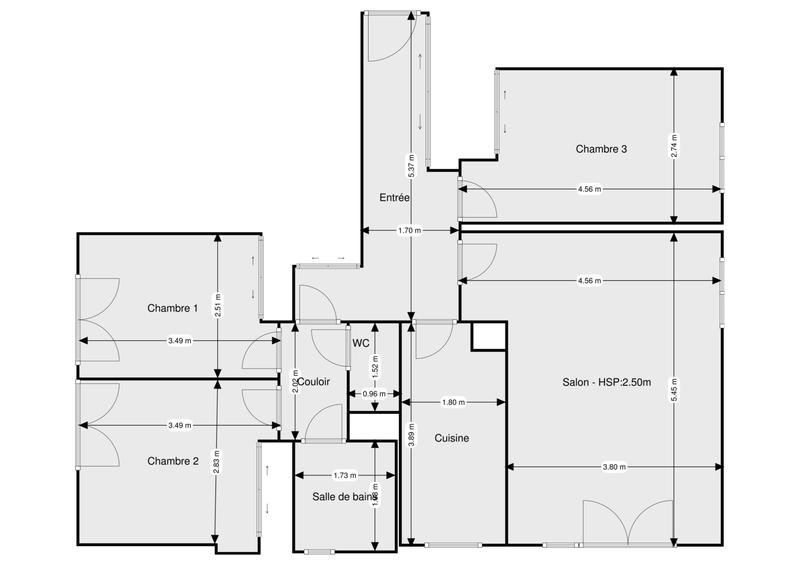 Appartement - 78 m² - 4 pièces
