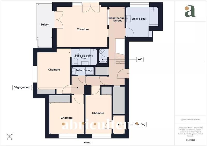 Duplex - 125 m² - 5 pièces