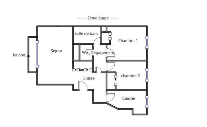 Appartement - 66 m² - 3 pièces