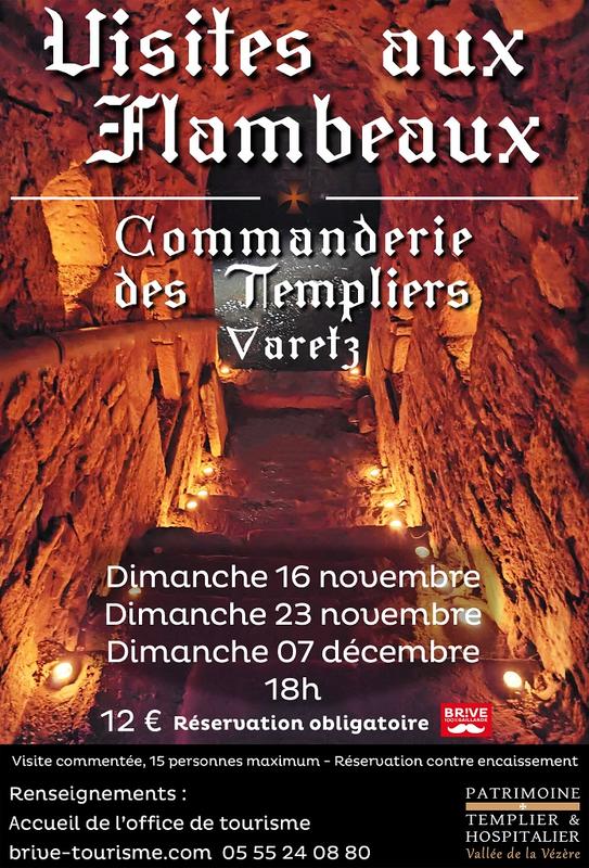 Visite aux flambeaux de la commanderie des templiers de Varetz