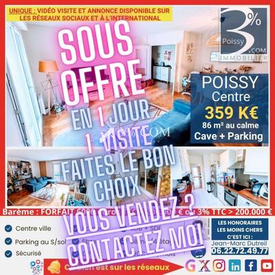 Appartement - 86 m² - 4 pièces