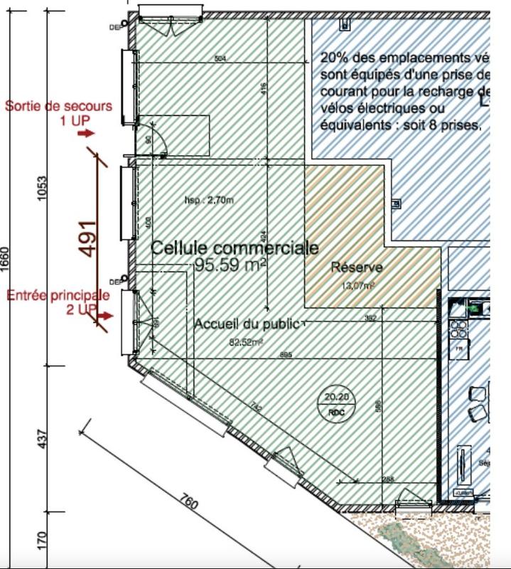 Local commercial - 95 m²