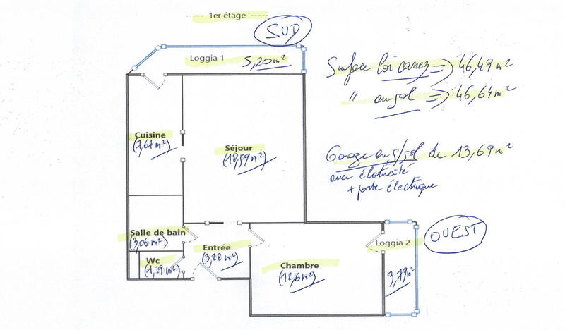 Appartement - 47 m² - 2 pièces