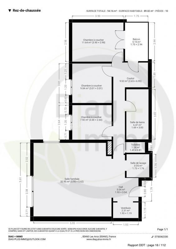 Appartement - 89 m² - 4 pièces