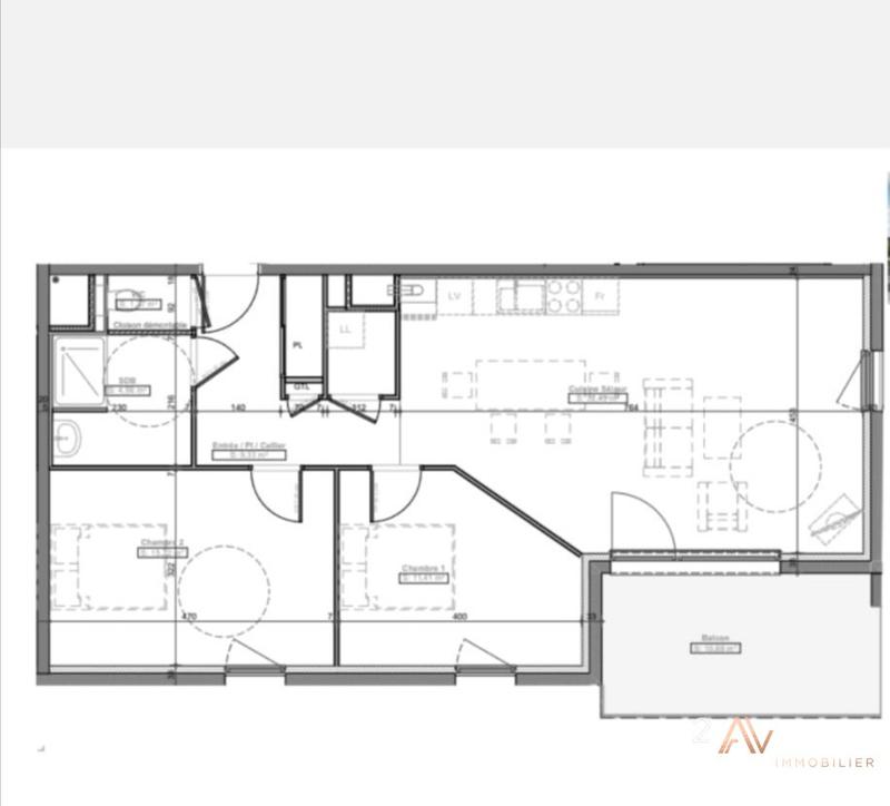 Appartement - 75 m² - 3 pièces