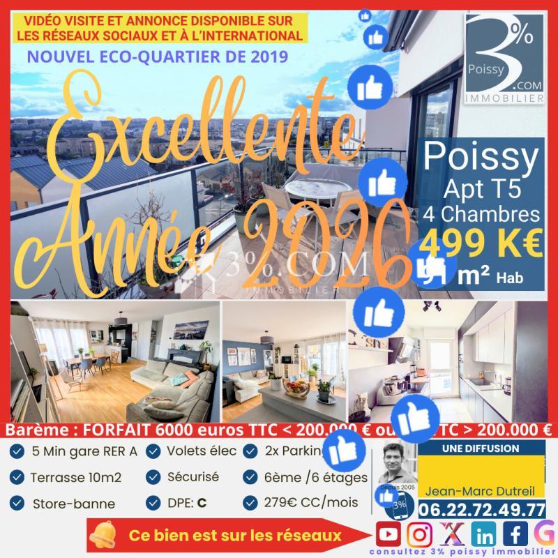 Appartement - 91 m² - 5 pièces