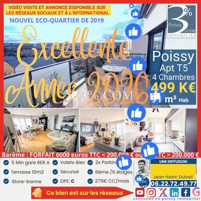 Appartement - 91 m² - 5 pièces