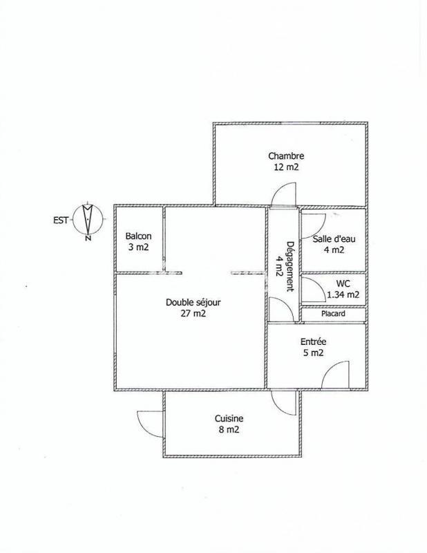 Appartement - 61 m² - 3 pièces