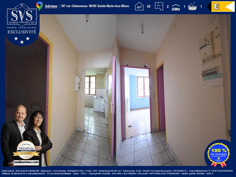 Appartement - 43 m² - 2 pièces