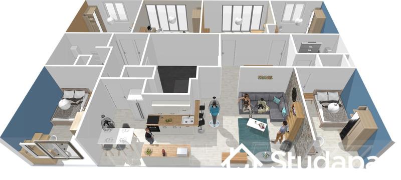 Chambre - 14 m² - 1 pièce