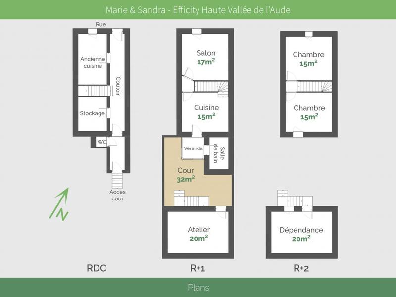 Maison - 70 m² - 3 pièces