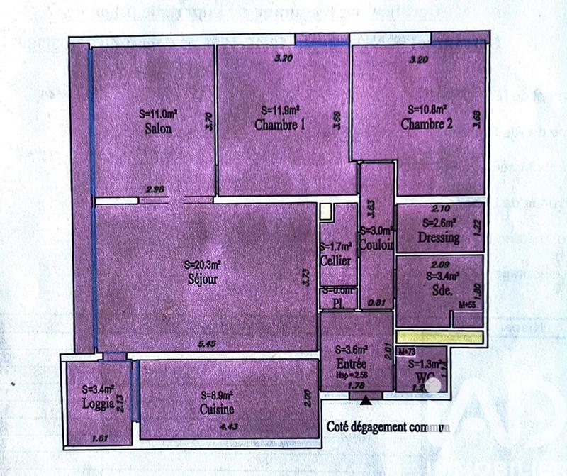 Appartement - 79 m² - 4 pièces