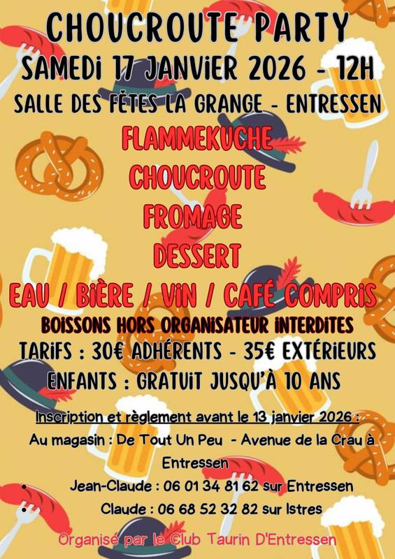 Choucroute du Club Taurin d'Entressen