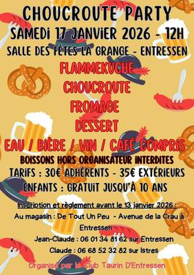 Choucroute du Club Taurin d'Entressen