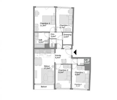 Appartement - 79 m²