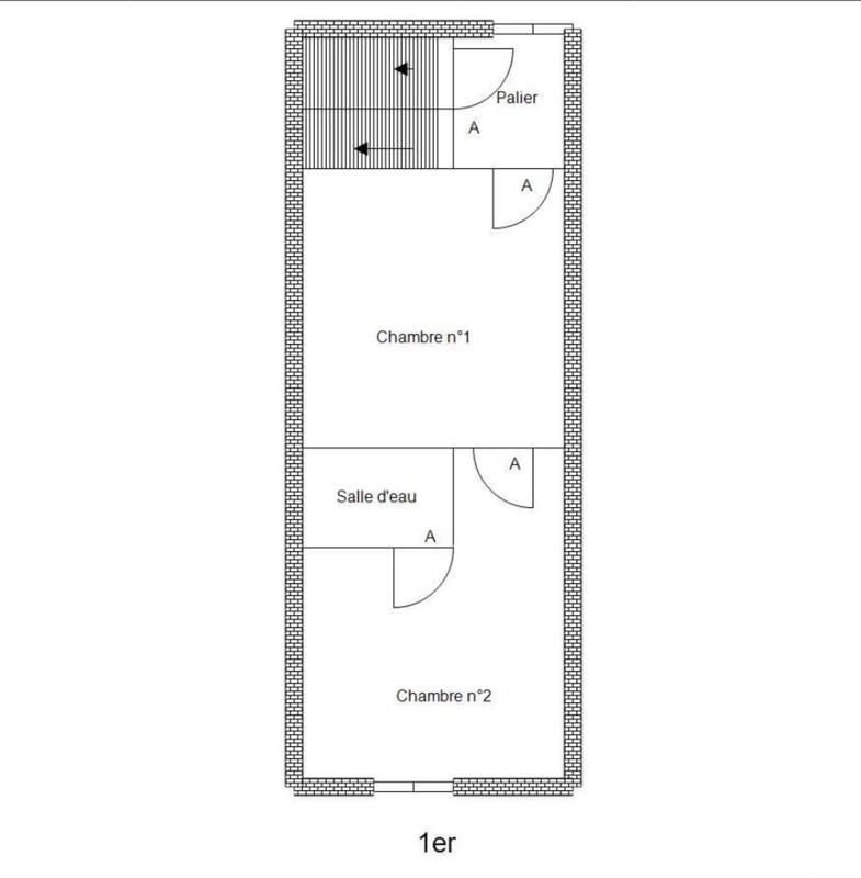 Maison de ville - 50 m² - 3 pièces