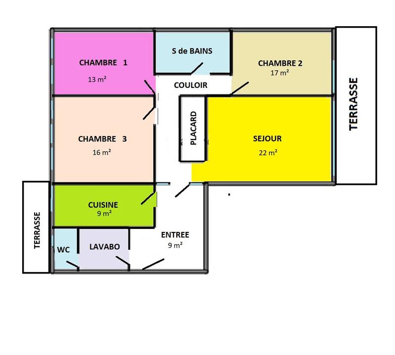 Appartement - 103 m² - 5 pièces