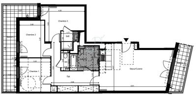 Appartement - 94 m² - 4 pièces