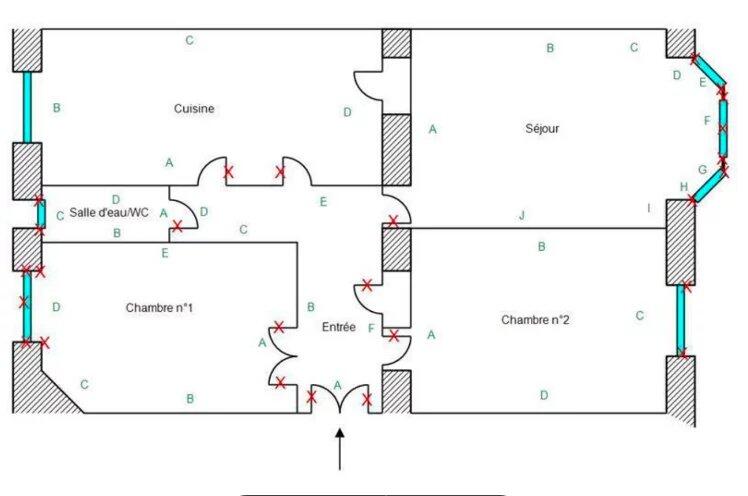 Appartement - 61 m² - 3 pièces