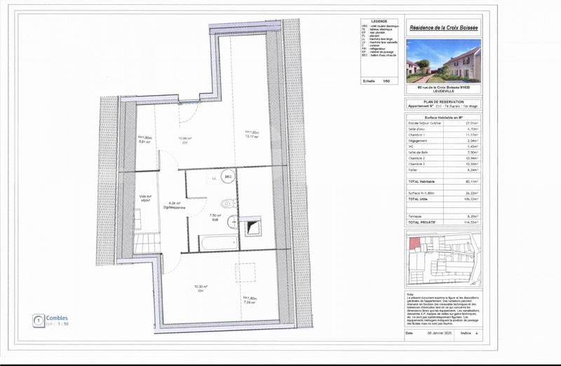 Appartement - 80 m² - 4 pièces