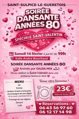 Soirée années 80, spéciale Saint-Valentin