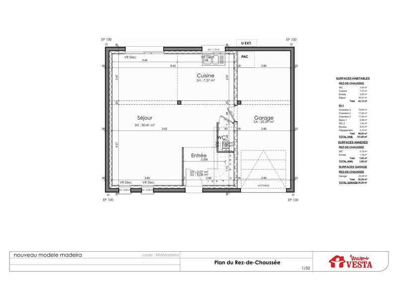 Maison - 101 m² - 4 pièces