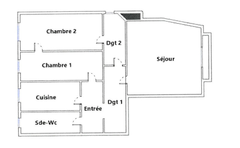 Appartement - 55 m² - 3 pièces