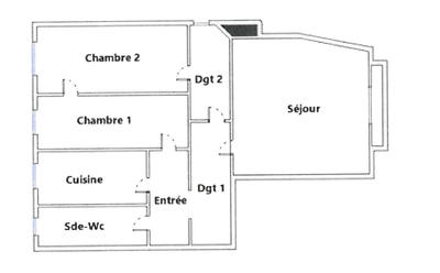 Appartement - 55 m² - 3 pièces