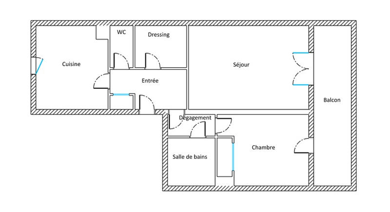 Appartement - 52 m² - 2 pièces