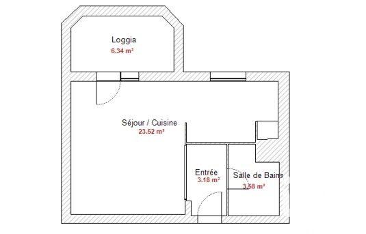 Appartement - 37 m² - 1 pièce