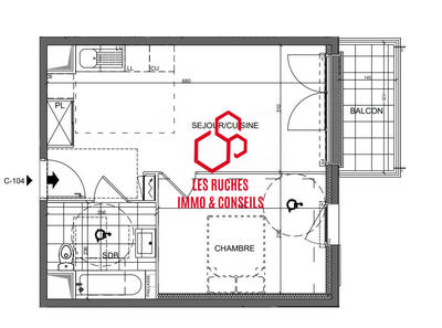 Appartement - 40 m² - 2 pièces