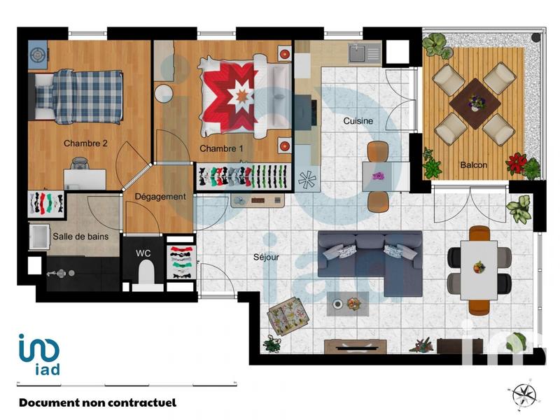 Appartement - 63 m² - 3 pièces