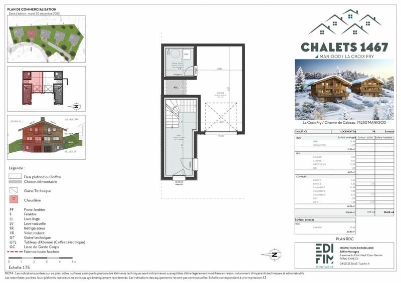 Châlet - 109 m² - 4 pièces