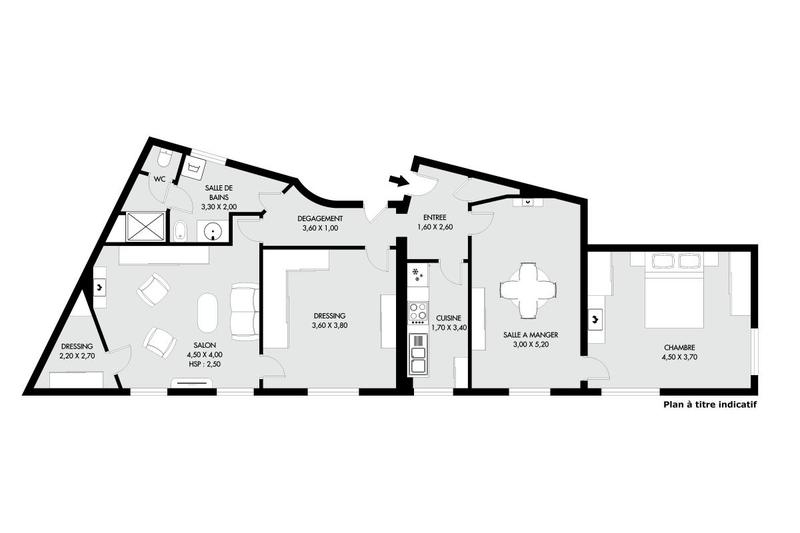Penthouse - 85 m² - 4 pièces