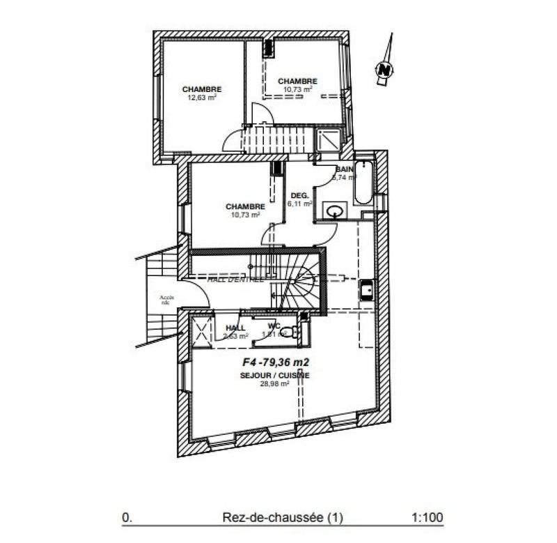 Appartement - 79 m² - 4 pièces