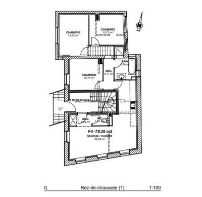 Appartement - 79 m² - 4 pièces