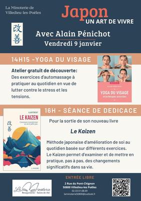 Yoga du visage et dédicace de "Kaizen"