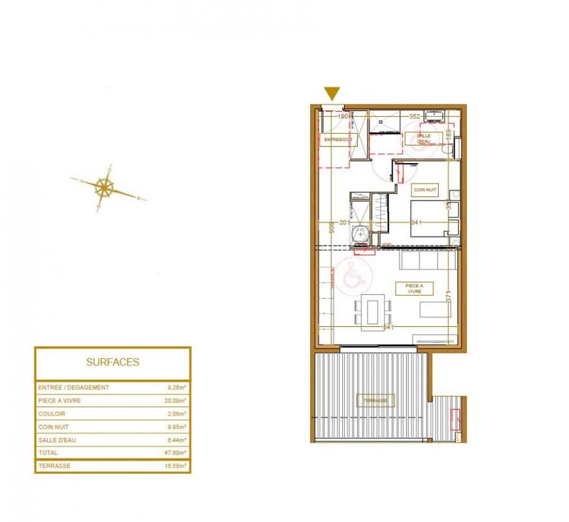 Appartement - 47 m² - 1 pièce