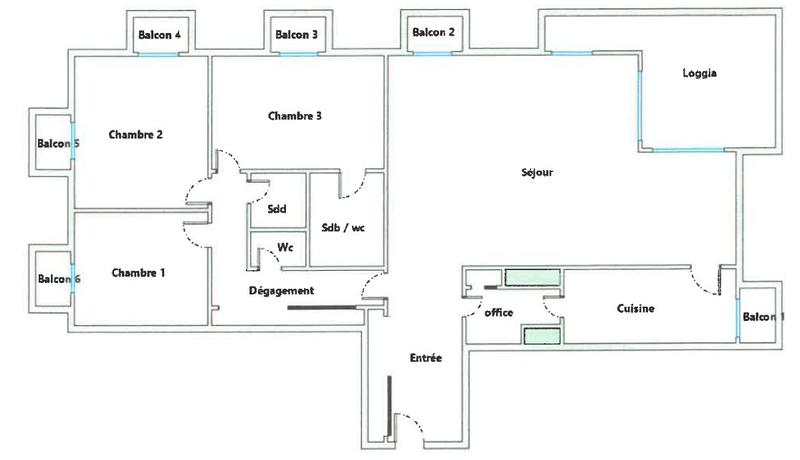 Appartement - 118 m² - 5 pièces
