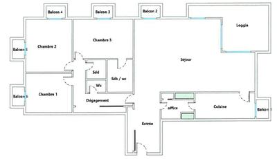 Appartement - 118 m² - 5 pièces