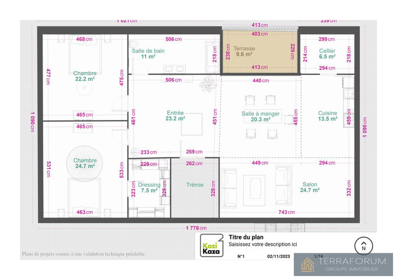 Appartement - 65 m² - 4 pièces