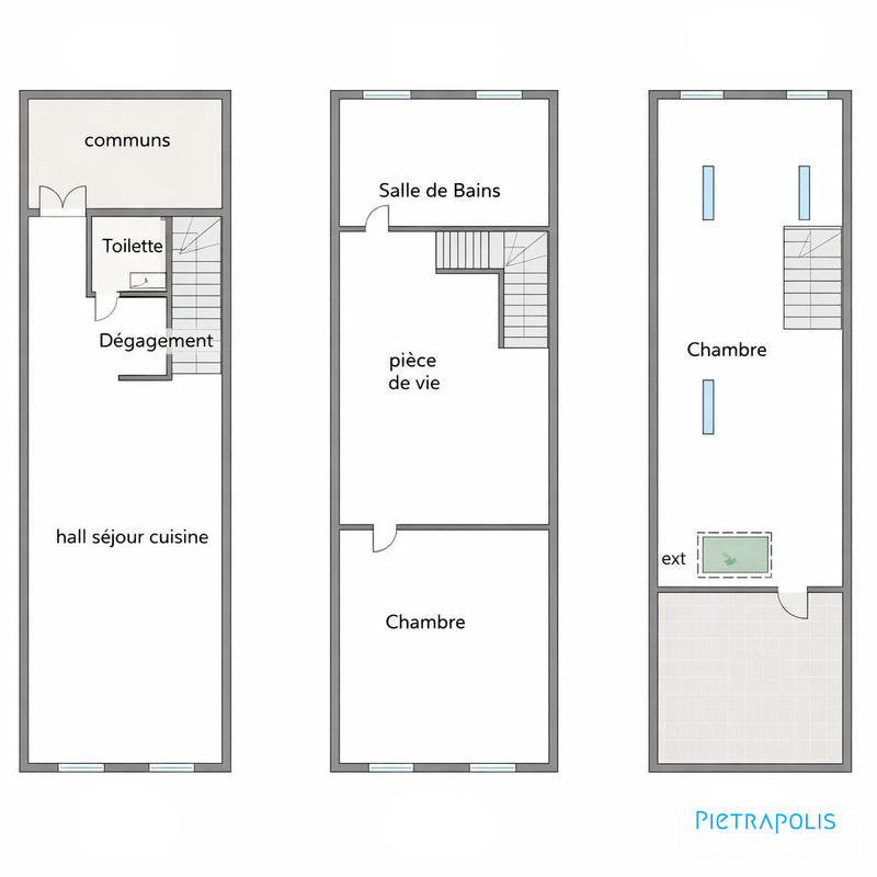 Duplex - 67 m² - 3 pièces