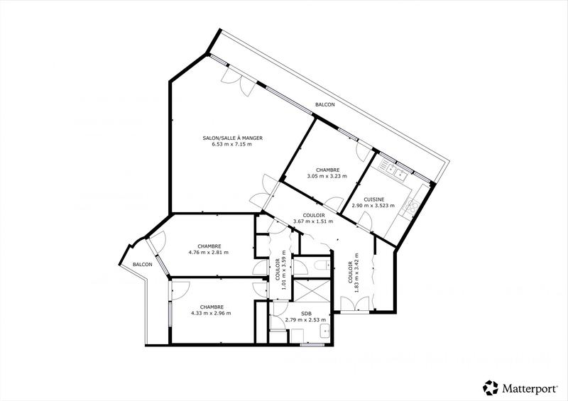 Appartement - 102 m² - 4 pièces